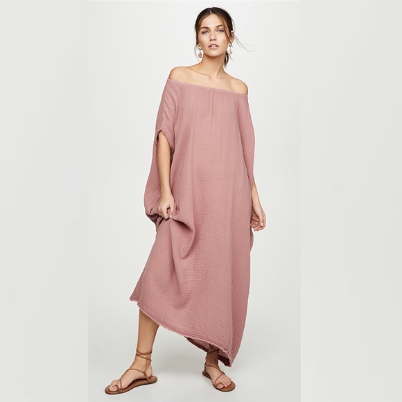 9seed Dresses & Skirts - 9seed Moonstone Off Shoulder Caftan